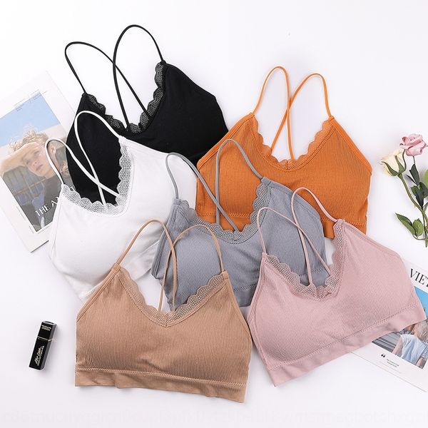 ujgaz new shoulder vest lace vest seamless lace threaded back wrap chest thin shoulder strap comfortable breathable thick chest pad gathered, White
ujgaz new shoulder vest lace vest seamless lace threaded back wrap chest thin shoulder strap comfortable breathable thick chest pad gathered, White