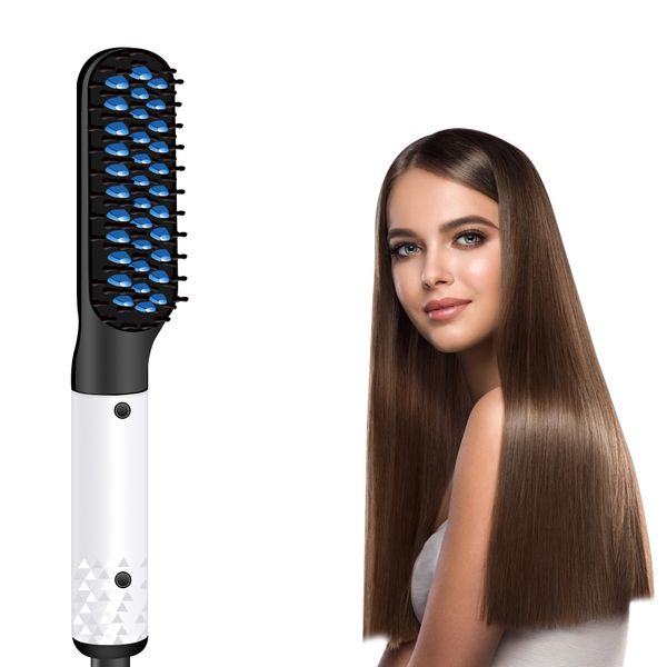 2.0 multifunctional beard straightener hair straighten straightening comb beard comb hair brush quick hair styler men, Black
2.0 multifunctional beard straightener hair straighten straightening comb beard comb hair brush quick hair styler men, Black