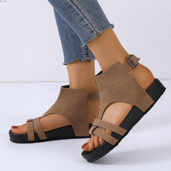 sandals women flat summer gladiator platform ladies pu ankle buckle strap woman rome shoes summer beach casual female, Black
sandals women flat summer gladiator platform ladies pu ankle buckle strap woman rome shoes summer beach casual female, Black