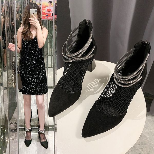sandals 2021 summer high heels women shoes breathable mesh zipper pumps platform dress woman block heel net, Black
sandals 2021 summer high heels women shoes breathable mesh zipper pumps platform dress woman block heel net, Black