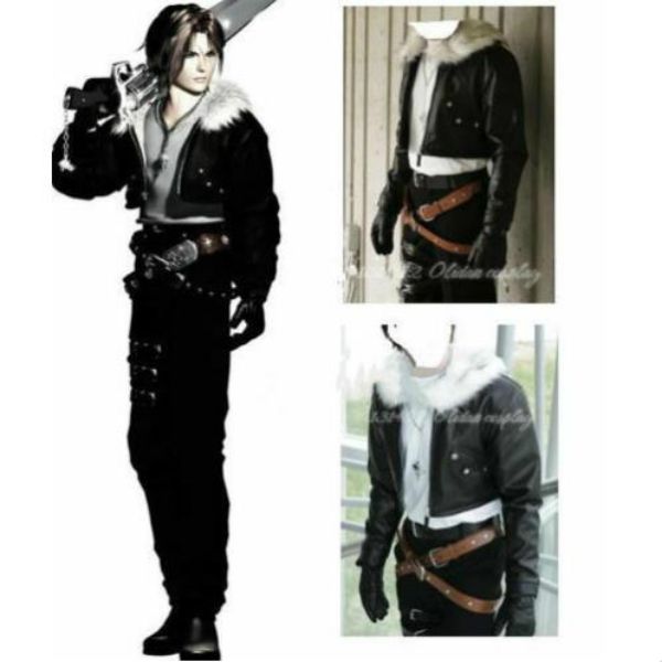 final fantasy viii 8 squall lionheart cosplay party costume custom any size, Black;red
final fantasy viii 8 squall lionheart cosplay party costume custom any size, Black;red