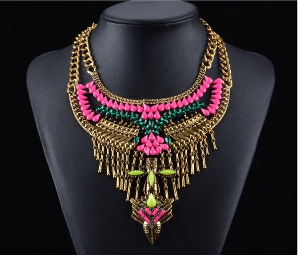 bk fashion vintage tassels statement silver chain punk colorful acrylic glass beads collar chunky dangle pendant bib necklace, Golden;silver
bk fashion vintage tassels statement silver chain punk colorful acrylic glass beads collar chunky dangle pendant bib necklace, Golden;silver