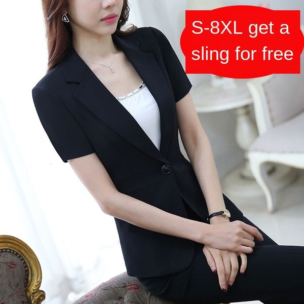 тонкий слой женщин полупальто coatsleeve жира мм большой размер 2019 новый летний моды деловой костюм формальный костюм 200 цзинь, White;black 
тонкий слой женщин полупальто coatsleeve жира мм большой размер 2019 новый летний моды деловой костюм формальный костюм 200 цзинь, White;black