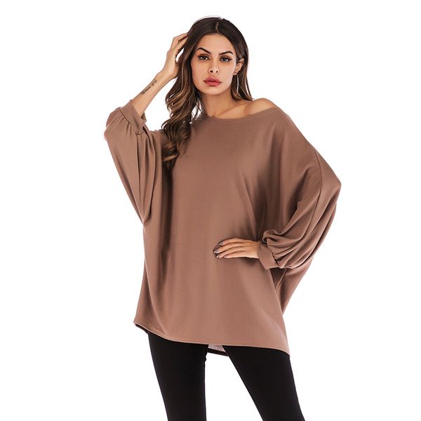 women's t-shirt 2021 spring casual loose solid ladies o-neck khaki black long batwing sleeve tshirt women shirt knitwear tee, White
women's t-shirt 2021 spring casual loose solid ladies o-neck khaki black long batwing sleeve tshirt women shirt knitwear tee, White