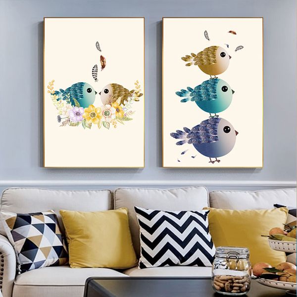 nordic cute colorful bird canvas painting lovely poster and print cartoon wall art picture for living room home decor (no frame
nordic cute colorful bird canvas painting lovely poster and print cartoon wall art picture for living room home decor (no frame