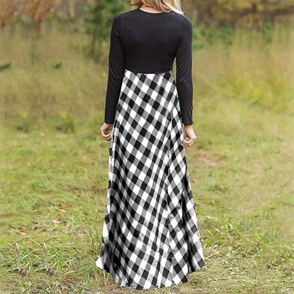 womens plaid dress ladies causal long sleeve empire waist full length maxi dress with pockets vestidos verano crew neck new, Black;gray
womens plaid dress ladies causal long sleeve empire waist full length maxi dress with pockets vestidos verano crew neck new, Black;gray