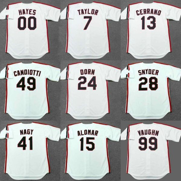 cleveland 24 roger dorn 28 cory snyder 7 jake taylor 0 willie mays 13 pedro cerrano 15 sandy alomar 41 charles nagy baseball jersey, Black
cleveland 24 roger dorn 28 cory snyder 7 jake taylor 0 willie mays 13 pedro cerrano 15 sandy alomar 41 charles nagy baseball jersey, Black