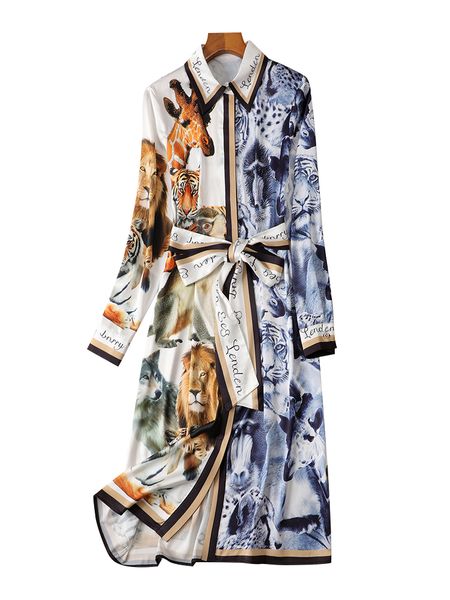 2020 spring and summer new retro animal head printing heavy industry gas show thin shirt dress
2020 spring and summer new retro animal head printing heavy industry gas show thin shirt dress