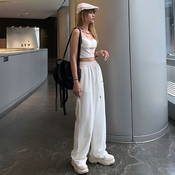 women's pants & capris women trousers loose high waist thin straight printing wide leg casual jogger sweatpants 2021 streetwear, Black;white
women's pants & capris women trousers loose high waist thin straight printing wide leg casual jogger sweatpants 2021 streetwear, Black;white