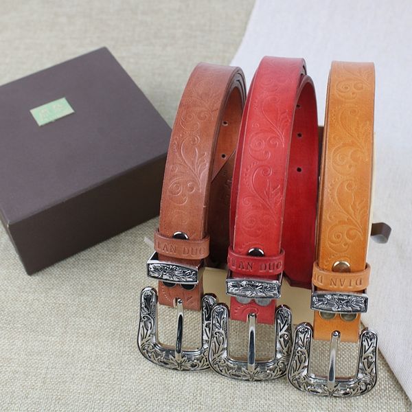dyruw women's genuine leather tang grass pin embossed belt pin buckle fashion versatile three-color women's layer cowhide handmade, Black;brown
dyruw women's genuine leather tang grass pin embossed belt pin buckle fashion versatile three-color women's layer cowhide handmade, Black;brown