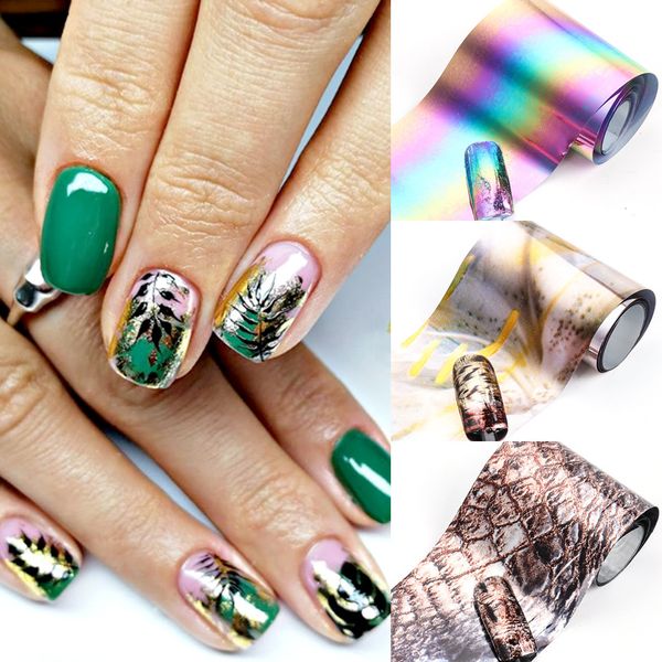 20 patterns sparkly nail foils 100x4cm snake marble stickers nail art decals wraps aurora adhesive designs nail art decor ch1807, Black
20 patterns sparkly nail foils 100x4cm snake marble stickers nail art decals wraps aurora adhesive designs nail art decor ch1807, Black