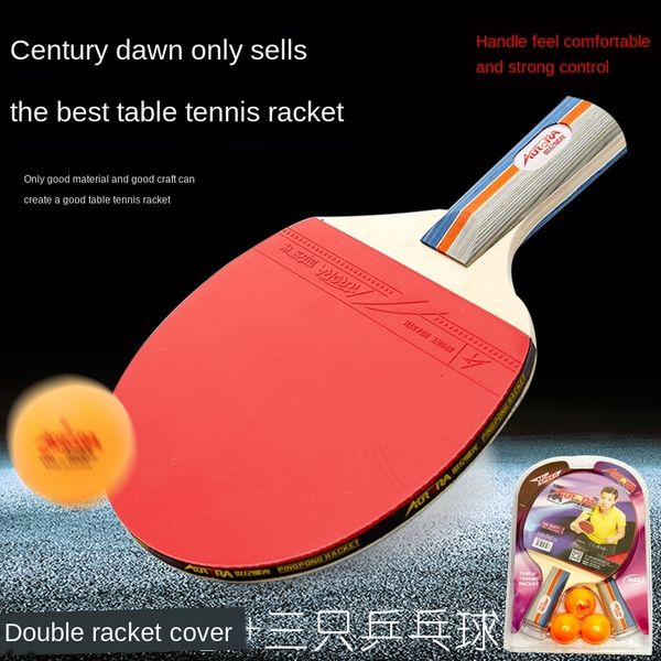 lwxbo century dawn racket two tennis table tennisracket table tennis sets of front and back glue small fillet blister packaging three balls 
lwxbo century dawn racket two tennis table tennisracket table tennis sets of front and back glue small fillet blister packaging three balls