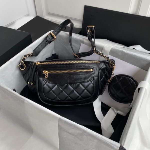 new women's fanny pack 7a high-end custom quality diagonal cross bag fashion style gold metal accessories and long straps
new women's fanny pack 7a high-end custom quality diagonal cross bag fashion style gold metal accessories and long straps