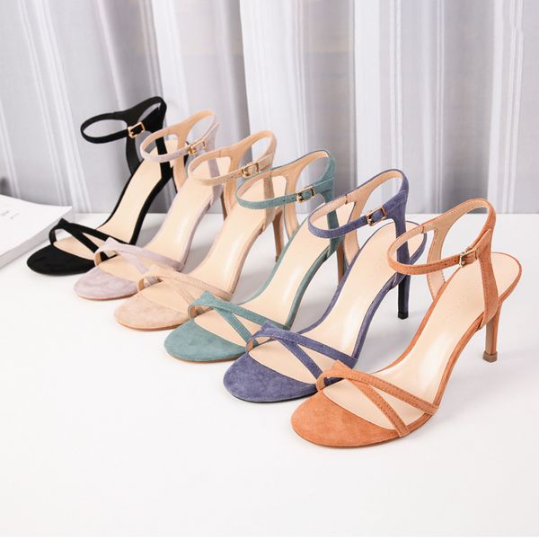 sandals candy color super high heels summer shoes suede leather cross band gladiator women ankle strap sandalias 461, Black
sandals candy color super high heels summer shoes suede leather cross band gladiator women ankle strap sandalias 461, Black