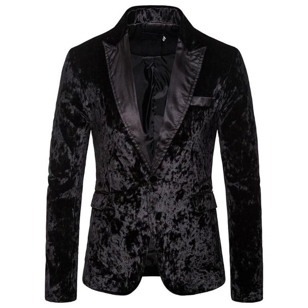 men's korean velvet blazer winter autunm new fashion charm men casual fit slim suit one button business coat jacket solid blouse, White;black
men's korean velvet blazer winter autunm new fashion charm men casual fit slim suit one button business coat jacket solid blouse, White;black