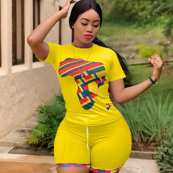 casual fashion printing plus size 2 piece set mujer summer short sleeve shorts suit two piece set female lounge wear outfits, White 
casual fashion printing plus size 2 piece set mujer summer short sleeve shorts suit two piece set female lounge wear outfits, White