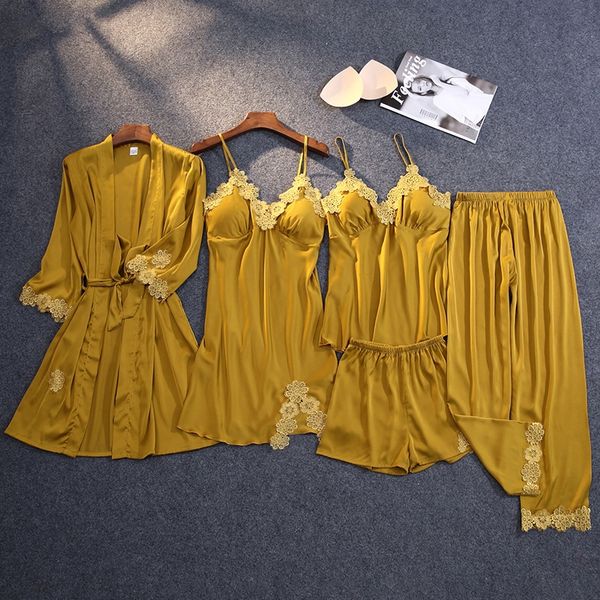 17tog internet celebrity ice silk women's summer five-piece set korean style sling pajamaspajamas pajamas silk-like suspender nightgown, Blue;red
17tog internet celebrity ice silk women's summer five-piece set korean style sling pajamaspajamas pajamas silk-like suspender nightgown, Blue;red