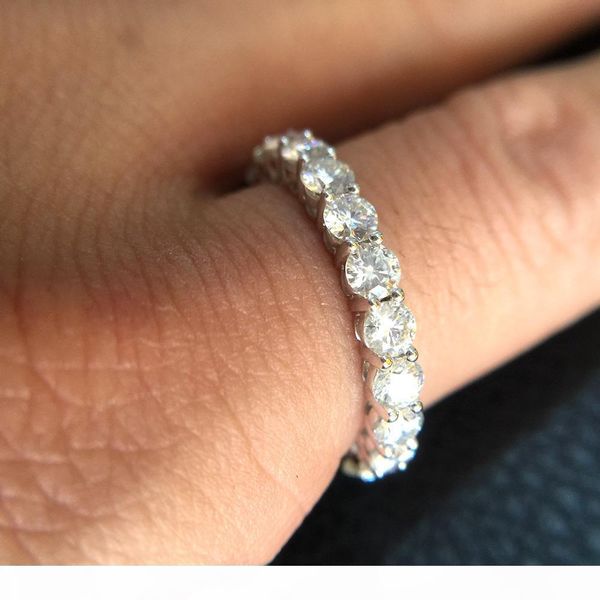 solid 14k 585 white gold 3mm f color engagement ring wedding moissanite full eternity diamond band for women, Golden;silver
solid 14k 585 white gold 3mm f color engagement ring wedding moissanite full eternity diamond band for women, Golden;silver