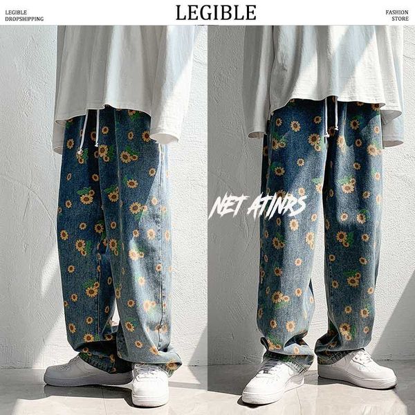 legible men's daisy printing summer straight jeans man 2020 fashion hip hop jeans joggers male loose denim pants clothing, Blue
legible men's daisy printing summer straight jeans man 2020 fashion hip hop jeans joggers male loose denim pants clothing, Blue