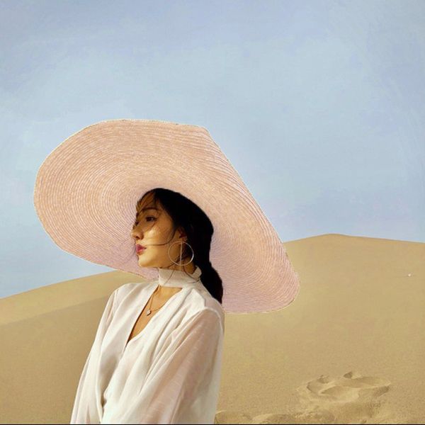 large sun hat beach anti-uv sun protection foldable straw sombrero lace up large brim straw hat collapsible beach gorras#y20, Blue;gray
large sun hat beach anti-uv sun protection foldable straw sombrero lace up large brim straw hat collapsible beach gorras#y20, Blue;gray