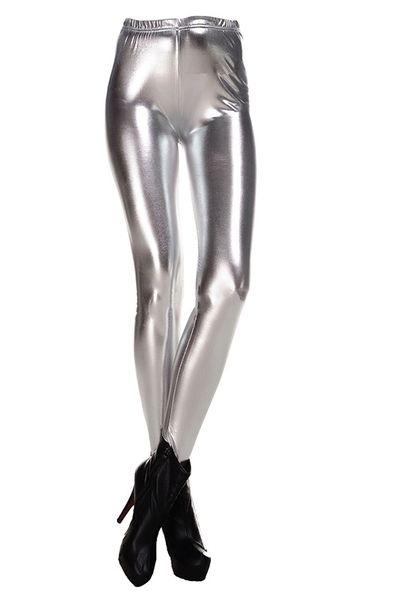 new fashion women leggings shiny metallic color elastic waist skinny pencil pants trousers casual pencil trousers silver, White
new fashion women leggings shiny metallic color elastic waist skinny pencil pants trousers casual pencil trousers silver, White