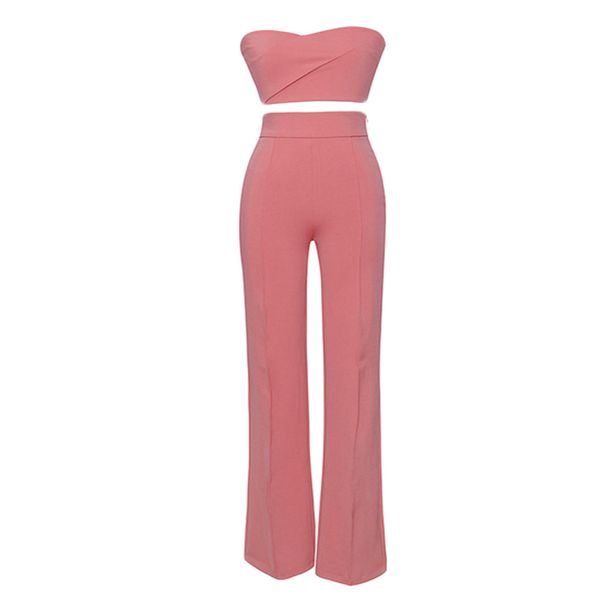 bevenccel 2020 pink two piece set stretch crepe pant suit high waist party casual loose long pants bustier women's set, White
bevenccel 2020 pink two piece set stretch crepe pant suit high waist party casual loose long pants bustier women's set, White