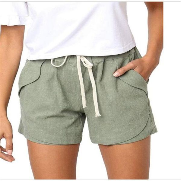 summer 2020 fashion beach shorts women's cotton linen pure color drawstring elastic waist shorts, White;black
summer 2020 fashion beach shorts women's cotton linen pure color drawstring elastic waist shorts, White;black