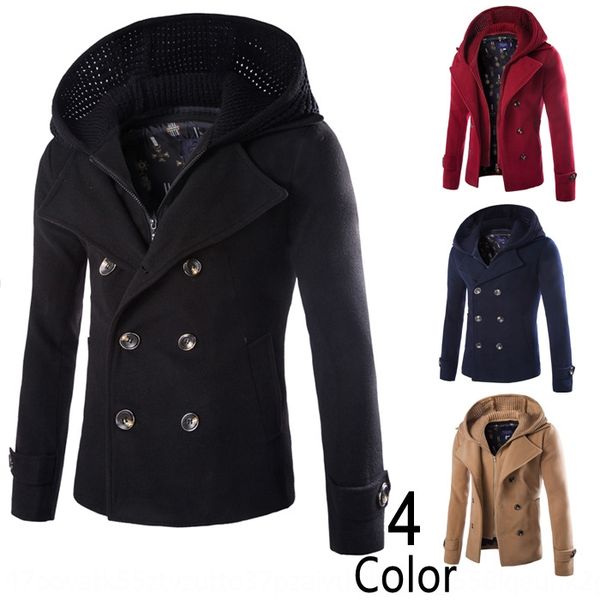 2015 new men's detachable wool wool hat woolen coat british slim coat d116, Tan;black
2015 new men's detachable wool wool hat woolen coat british slim coat d116, Tan;black