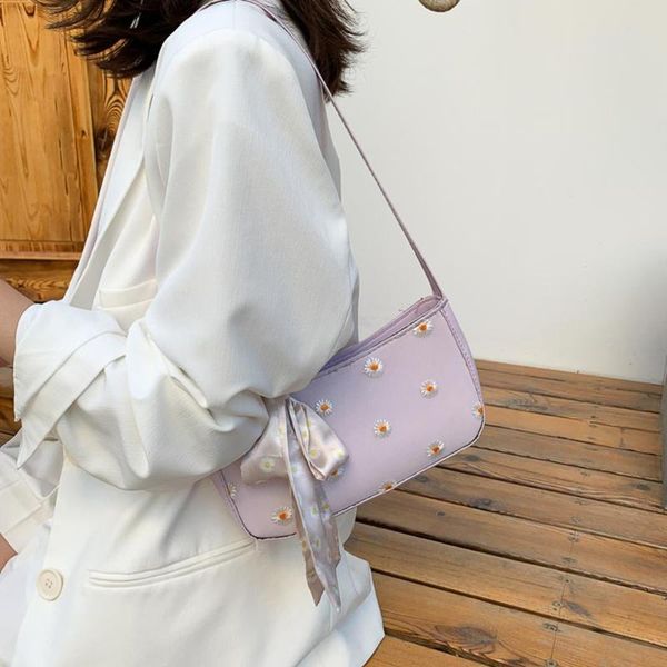 women small shoulder bags 2020 new daisy flower handbag ribbon totes pu leather underarm bag summer beach causal baguette bag
women small shoulder bags 2020 new daisy flower handbag ribbon totes pu leather underarm bag summer beach causal baguette bag