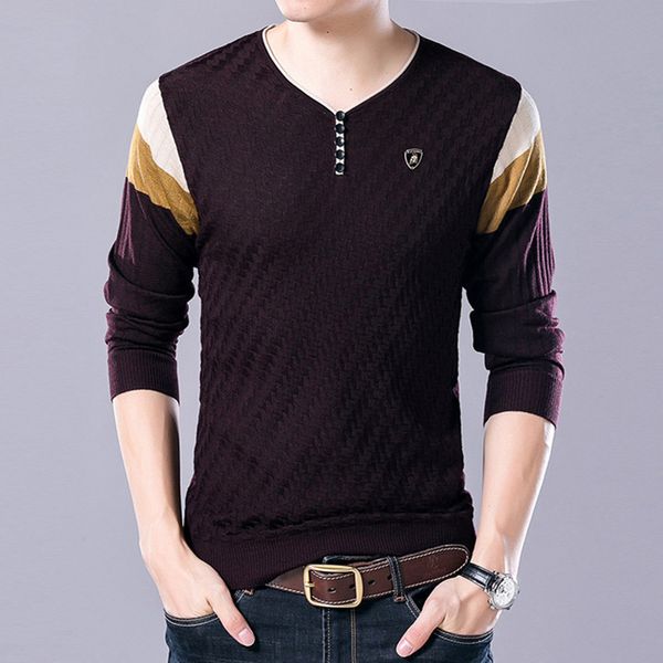 men's sweaters cotton pullover autumn spring warm v-necl patchwork slim fit long sleeve fashion clothes knitted casual wool male sweate, White;black
men's sweaters cotton pullover autumn spring warm v-necl patchwork slim fit long sleeve fashion clothes knitted casual wool male sweate, White;black