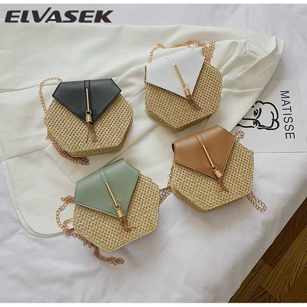 elvasek hexagon straw leather handbag 2020 new fashion summer rattan bag handmade holiday beach straw shoulder bag messenger
elvasek hexagon straw leather handbag 2020 new fashion summer rattan bag handmade holiday beach straw shoulder bag messenger