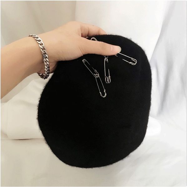 ins pin design soil cool girl personality all-match temperament painter painter's hat beret beret hat, Blue;gray 
ins pin design soil cool girl personality all-match temperament painter painter's hat beret beret hat, Blue;gray