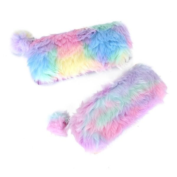 new rainbow fur cosmetic case for girls cartoon emboridery makeup bag small leather clutch purse preppy style pencil pouch
new rainbow fur cosmetic case for girls cartoon emboridery makeup bag small leather clutch purse preppy style pencil pouch