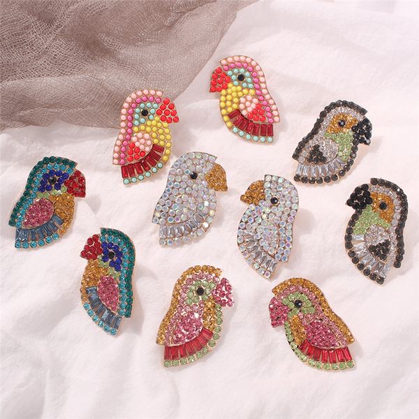 komi personality parrot earrings shining rhinestone crystal earring for women girls charm ear jewelry accessories e0510, Silver
komi personality parrot earrings shining rhinestone crystal earring for women girls charm ear jewelry accessories e0510, Silver