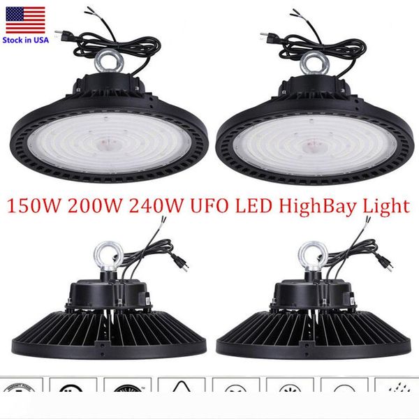 

dlc 1-10в диммируемый ufo led high bay light 100w 150w 200w 240w светодиодный прожектор ip65 горный highbay лампы уличные фонари работы мага