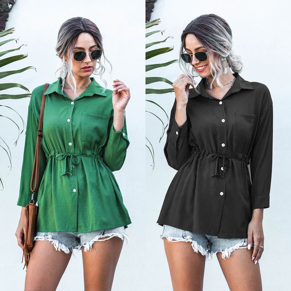 women's 2020 summer new fashion casual loose butterfly shirt shirt elastic waist bow mid-length, White
women's 2020 summer new fashion casual loose butterfly shirt shirt elastic waist bow mid-length, White