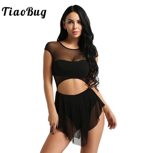 stage wear tiaobug women sleeveless o neck mesh cutout asymmetrical ballet tutu dress gymnastics leotard ballerina bodysuit dancewear, Black;red
stage wear tiaobug women sleeveless o neck mesh cutout asymmetrical ballet tutu dress gymnastics leotard ballerina bodysuit dancewear, Black;red