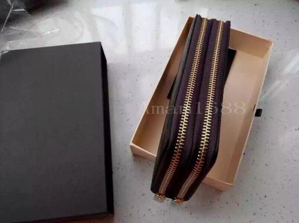 double zipper wallet women wallet purse men long wallet leather lady clutch bag card holder with gift box, Red;black
double zipper wallet women wallet purse men long wallet leather lady clutch bag card holder with gift box, Red;black