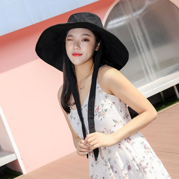 qbdyy korean casual all-match large eaves fisherman bucket bucket ribbon fisherman female summer outdoor sun hat foldable long ribbon beach, Blue;gray
qbdyy korean casual all-match large eaves fisherman bucket bucket ribbon fisherman female summer outdoor sun hat foldable long ribbon beach, Blue;gray
