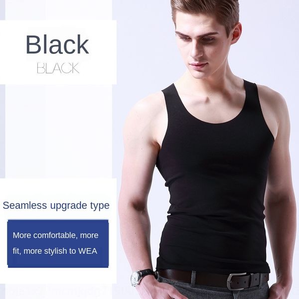 four seasons men' vest shirt ice silk seamless vest round neck slim sports hurdle high stretch base shirt summer, White;black
four seasons men' vest shirt ice silk seamless vest round neck slim sports hurdle high stretch base shirt summer, White;black