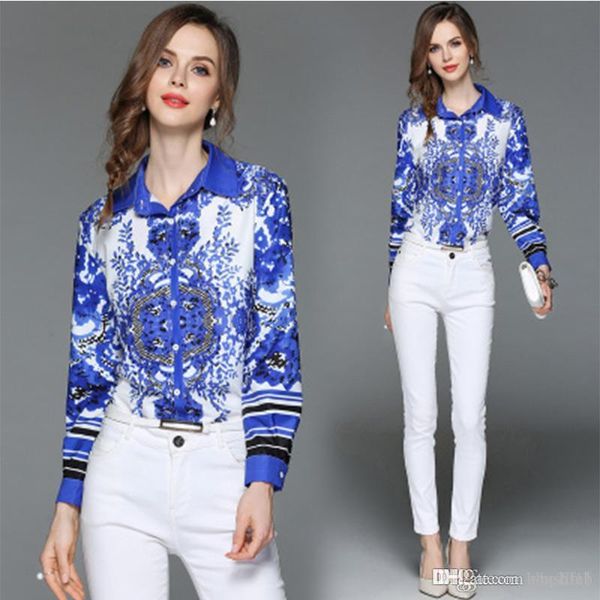 women's shirt casual hepburn wind summer fashion shirt print polo collar print slim long sleeve joker long sleeve button shirt e23, White
women's shirt casual hepburn wind summer fashion shirt print polo collar print slim long sleeve joker long sleeve button shirt e23, White