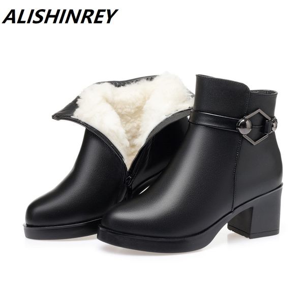 alishinrey women winter shoes genuine leather ankle boots wool warm woman snow boots ladies shoes big size 41 42 43, Black
alishinrey women winter shoes genuine leather ankle boots wool warm woman snow boots ladies shoes big size 41 42 43, Black