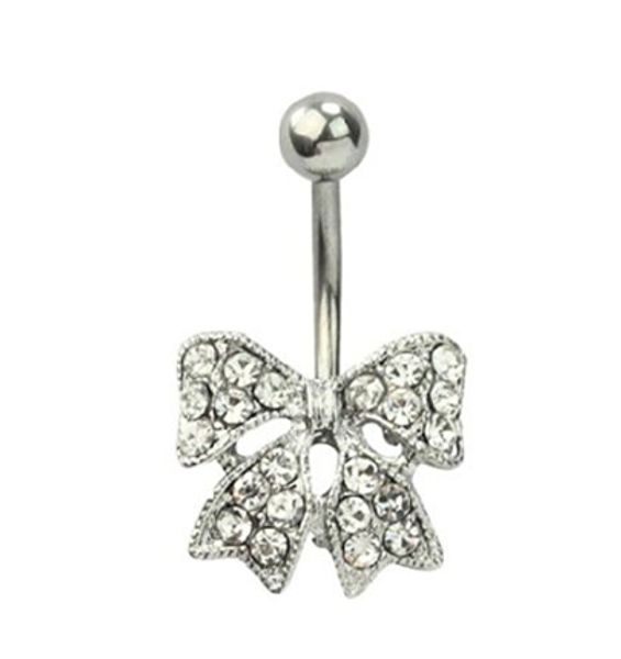 d0028 ( 1 color ) piercing jewelry bowknot style navel belly ring 10 pcs clear color stone drop shipping, Silver
d0028 ( 1 color ) piercing jewelry bowknot style navel belly ring 10 pcs clear color stone drop shipping, Silver
