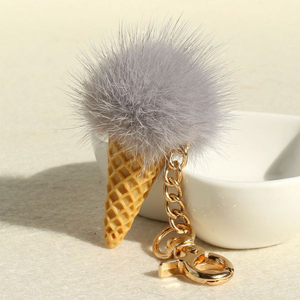 fluffy real keychain pompom cream car key chain pendant for women bag charm backpack accessories, Silver
fluffy real keychain pompom cream car key chain pendant for women bag charm backpack accessories, Silver