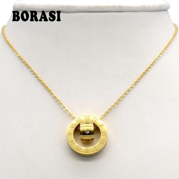 fashion brand women jewelry gold color roman letter ure clear simply turnable small round cubic zirconia pendant necklace, Silver
fashion brand women jewelry gold color roman letter ure clear simply turnable small round cubic zirconia pendant necklace, Silver
