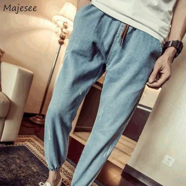 men jeans solid ripped drawstring ankle length bundle korean style vintage chic leisure fashion loose mens trouser teens blue bf
men jeans solid ripped drawstring ankle length bundle korean style vintage chic leisure fashion loose mens trouser teens blue bf