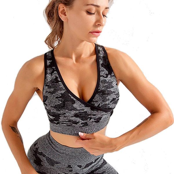 gym clothing women sports bras camo mesh brathable push up female fitness underwear seamless running yoga bra, White;black
gym clothing women sports bras camo mesh brathable push up female fitness underwear seamless running yoga bra, White;black