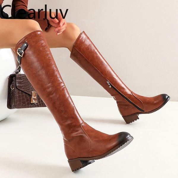 new fashionable high boots leather over the knee boots for women square heel platform warm women's, Black
new fashionable high boots leather over the knee boots for women square heel platform warm women's, Black