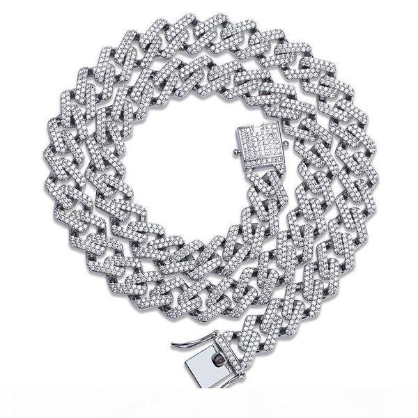 14мм ширина мужская strip кубинский майами цепи позолоченные серебро цвет hip hop цирконий ожерелье высокого качества медь ювелирные изделия, Silver 
14мм ширина мужская strip кубинский майами цепи позолоченные серебро цвет hip hop цирконий ожерелье высокого качества медь ювелирные изделия, Silver