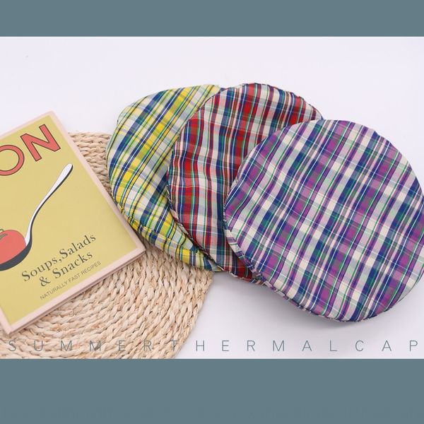 female korean color striped plaid leather hat bag edge beret female british beret thin painter hat, Blue;gray
female korean color striped plaid leather hat bag edge beret female british beret thin painter hat, Blue;gray